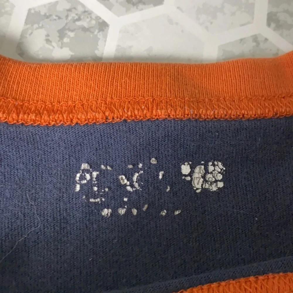 The Children’s Place Large Long Board Navy Orange Short Sleeve Graphic T Shirt